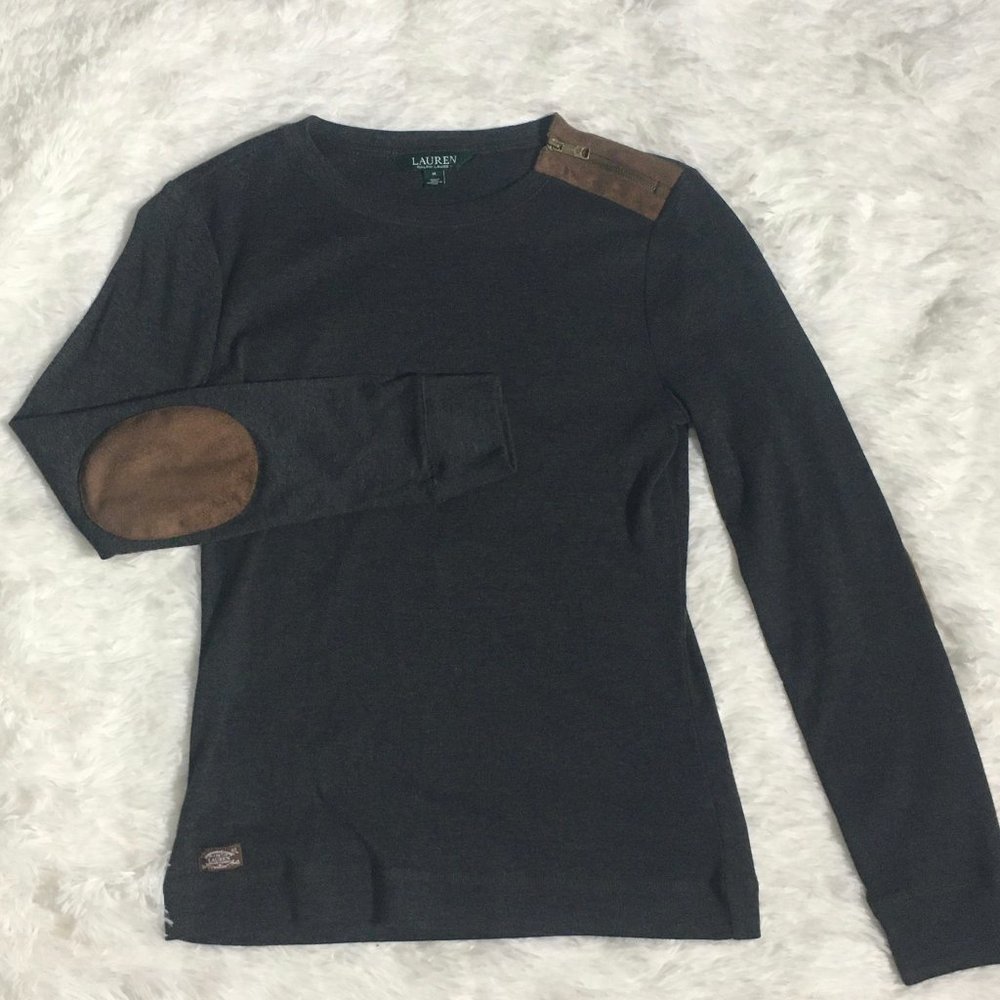 Lauren Ralph Lauren Long Sleeve Elbow Patch Shirt